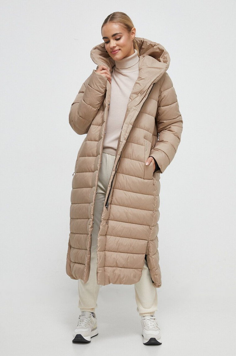 Didriksons kurtka damska kolor beżowy zimowa