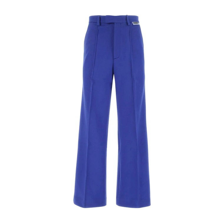 Elektrycznoniebieskie spodnie z mieszanki bawełny Vetements