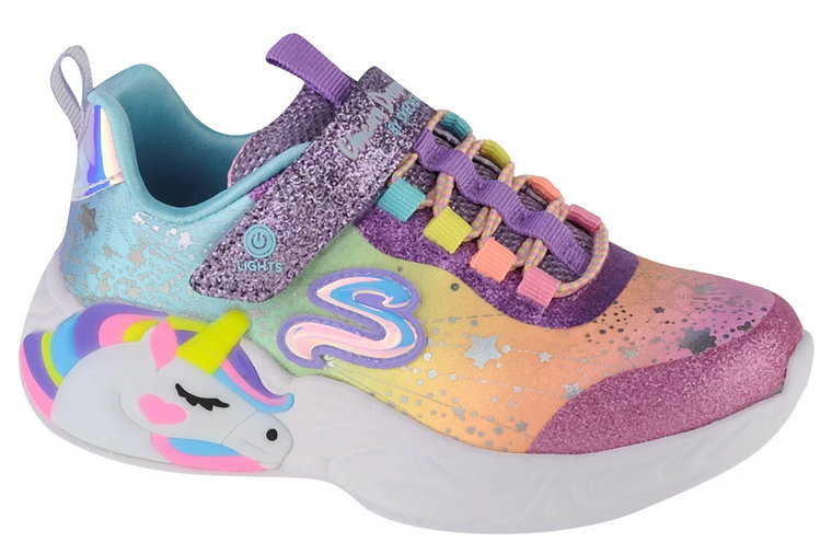 Skechers S-Lights Unicorn Dreams 302311L-PRMT, Dla dziewczynki, Wielokolorowe, buty sneakers, tkanina, rozmiar: 32
