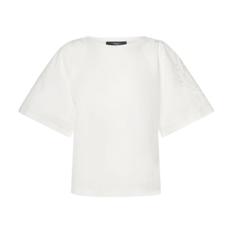 Biała koszula z krótkim rękawem Max Mara Weekend