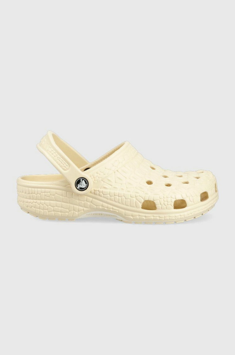 Crocs klapki Classic Croskin Clog damskie kolor beżowy 206873