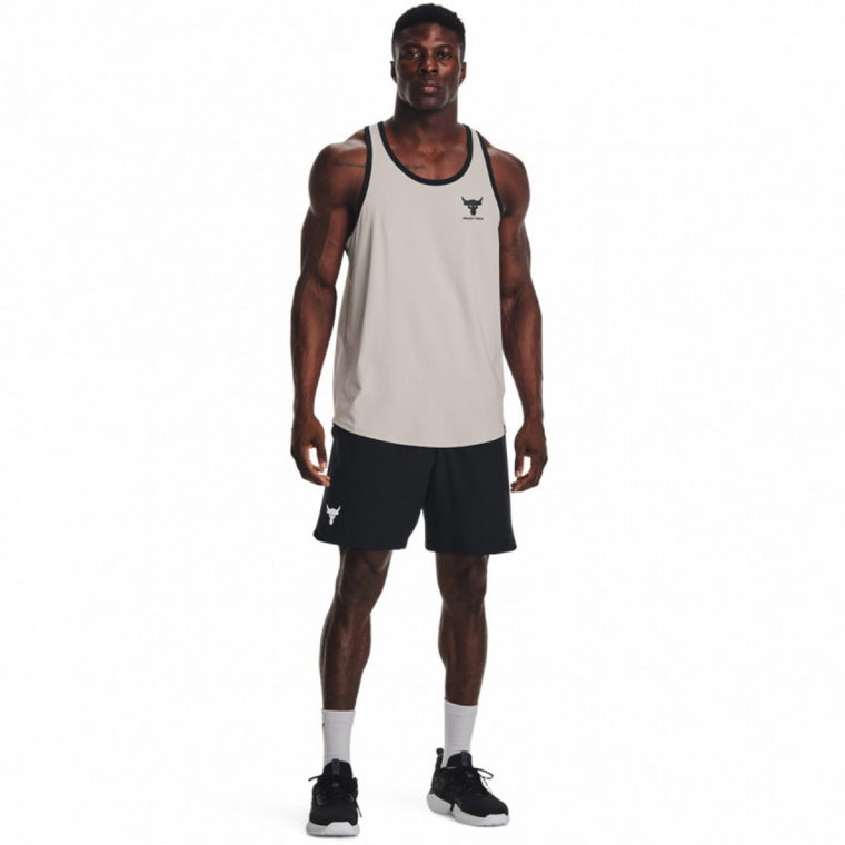 Męskie spodenki treningowe Under Armour Project Rock Woven Shorts - czarne