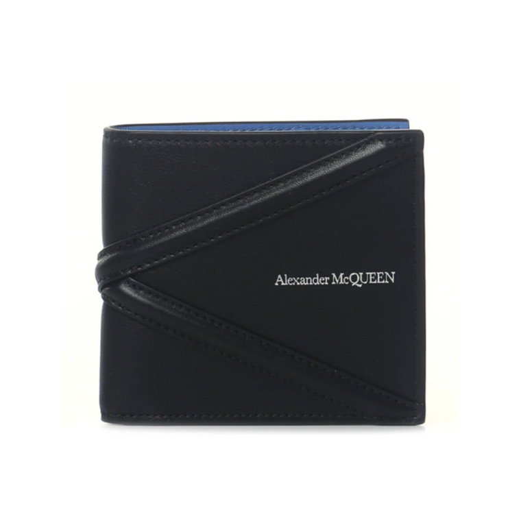Stylowy portfel skórzany z tonalnym detalami Alexander McQueen
