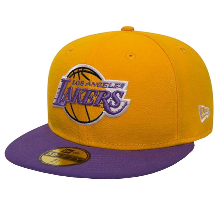 New Era Los Angeles Lakers NBA Basic Cap 10861623, Męskie, Żółte, czapki z daszkiem, poliester, rozmiar: 7 1/4