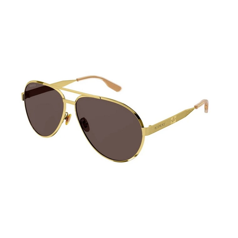 Złote Brązowe Okulary Gg1513S 002 Gucci