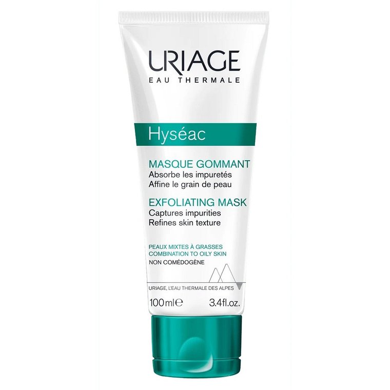 Uriage, Hyseac Exfoliating Mask, Złuszczająca maska do twarzy, 100 ml