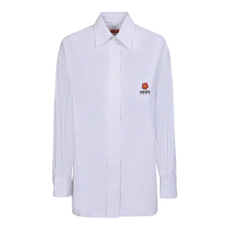Elegancka Biała Koszula w Paski dla Kobiet Kenzo