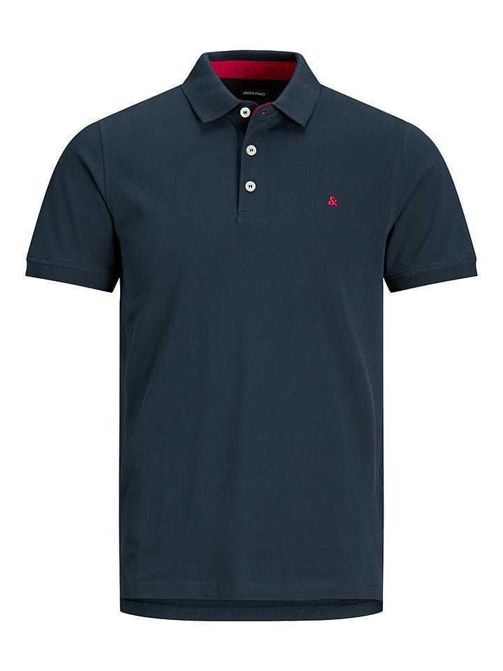 Jack & Jones Koszulka polo "Paulos" w kolorze granatowym