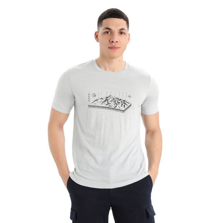 Koszulka męska Icebreaker Tech Lite II Short Sleeve T-shirt Alps 3D ether - L