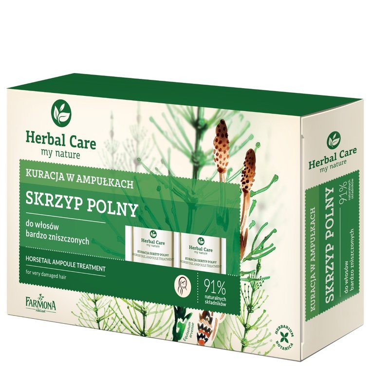 Herbal Care Skrzyp polny Kuracja w ampułkach do włosów bardzo zniszczonych 5 x 5 ml