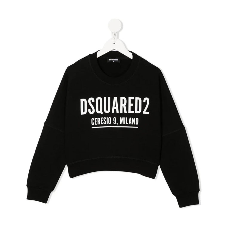 Stylowy Crewneck Sweatshirt dla dziewcząt Dsquared2