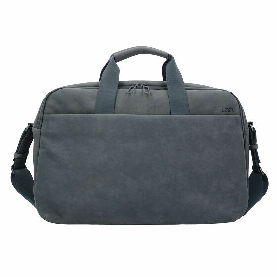 Salzen Torba robocza Teczka skórzana 44 cm Komora na laptopa slate grey