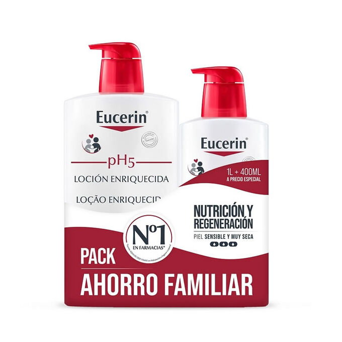 Zestaw kosmetyczny Eucerin Ph5 Enriched Lotion 1000 ml + 400 ml (4005800326707). Zestawy kosmetyków do pielęgnacji