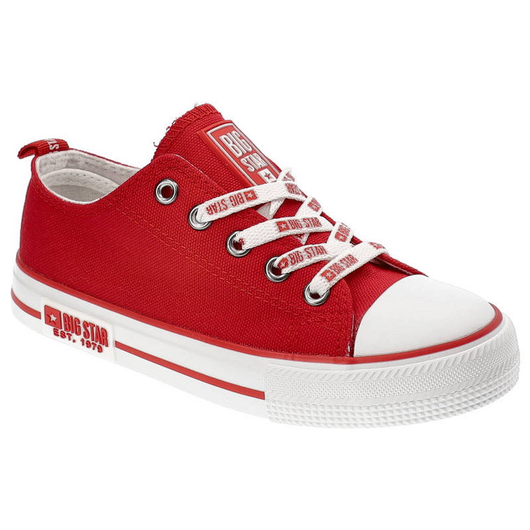 Czerwone Trampki Big Star Dziecięce Sznurowane Buty