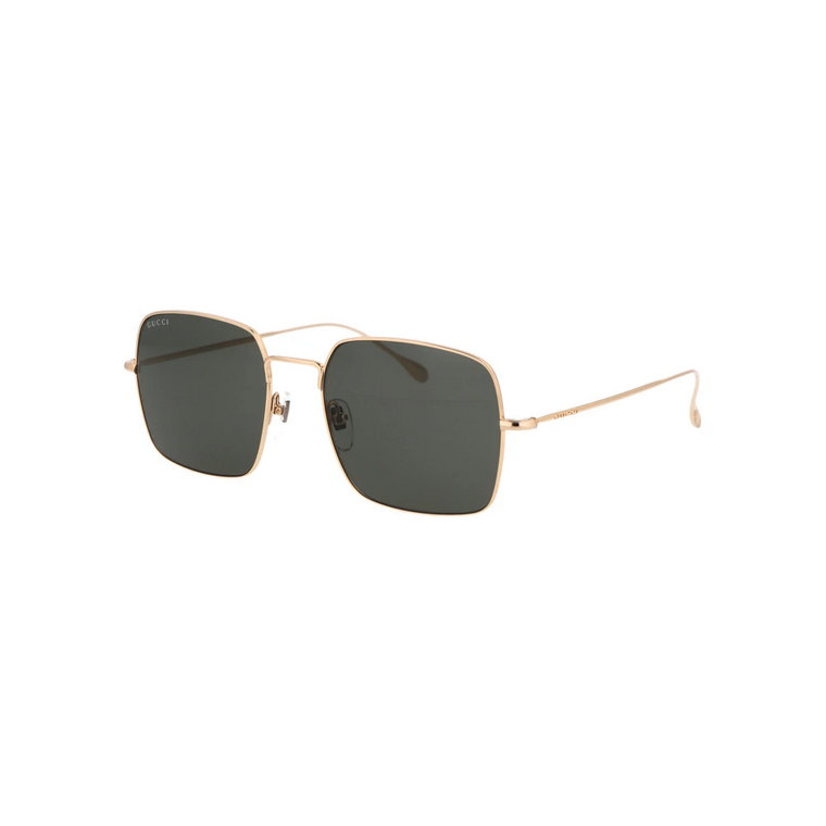 Złote Okulary przeciwsłoneczne z oryginalnymi akcesoriami Gucci
