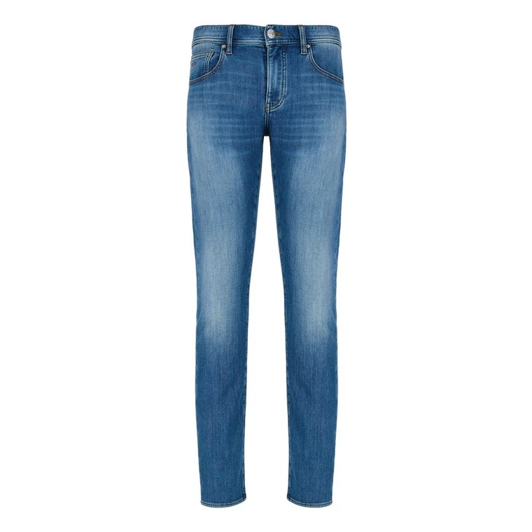 Slim Indigo Denim Jeans dla Mężczyzn Armani Exchange