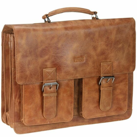 Greenland Nature Light Briefcase I Leather 40 cm braun