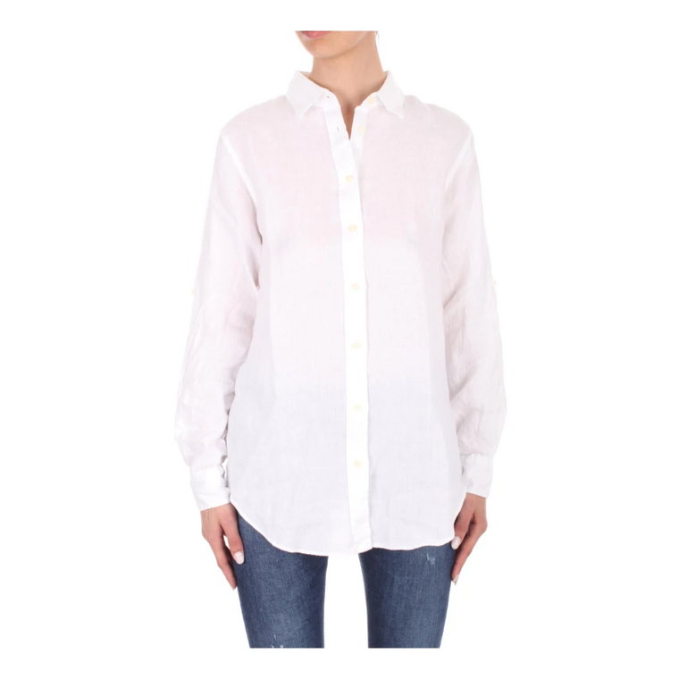 Biała Koszula lniana - Luźny Krój Ralph Lauren