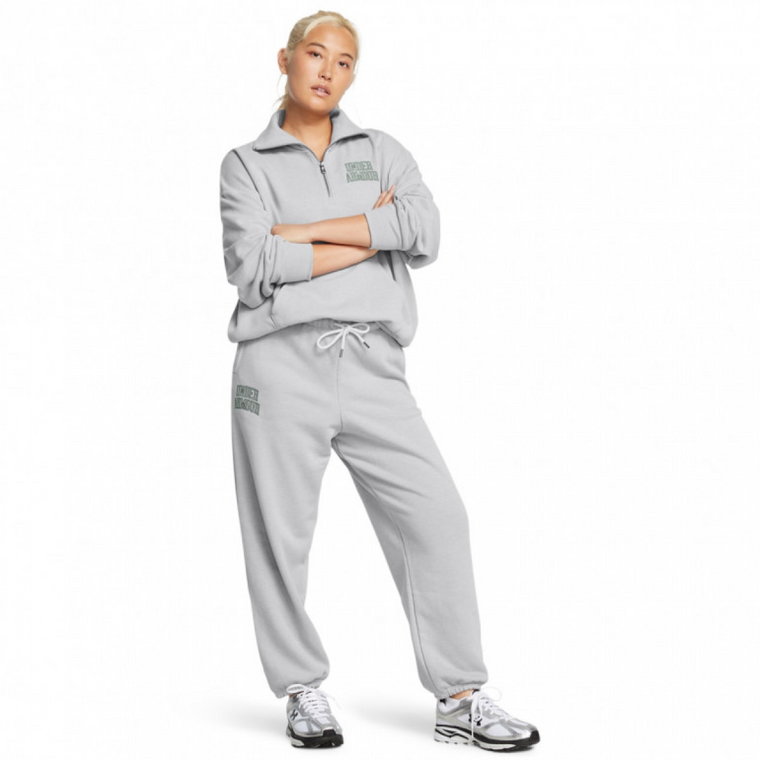 Damskie spodnie dresowe Under Armour UA Icon Hwt Terry Os Pant - szare