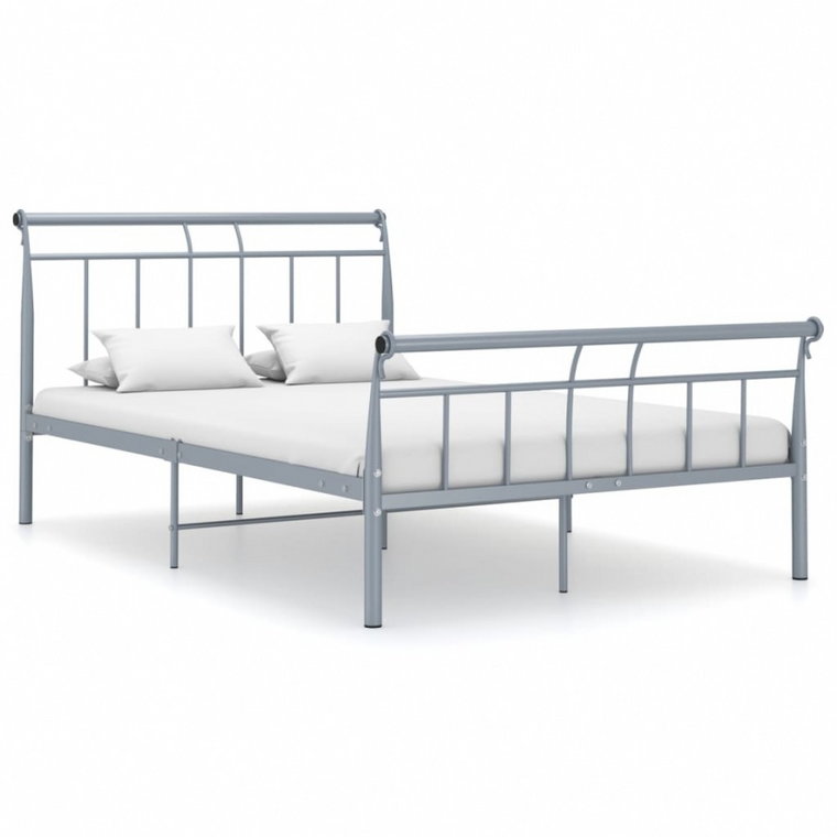 Rama łóżka, szara, metalowa, 120 x 200 cm kod: V-325038