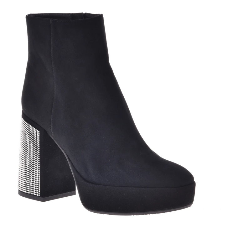 Ankle boot in black suede Baldinini