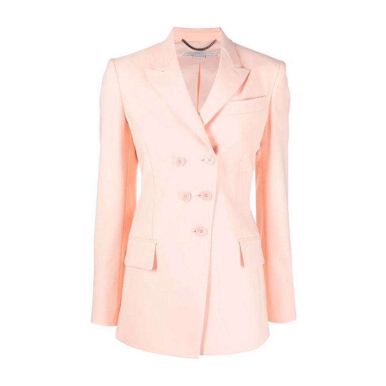 Podwójnorzędowy blazer w kolorze brzoskwiniowym Stella McCartney