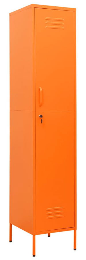 Metalowa szafa gospodarcza na klucz pomarańczowy - Garu 6X