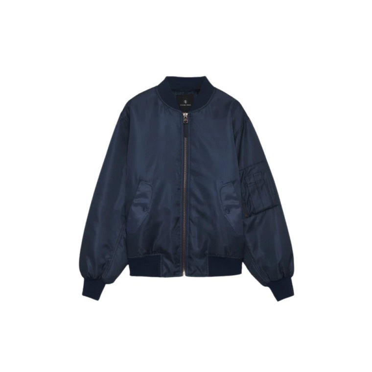 Navy Leon Kurtka Bomber - Rozmiar: XS, Kolor: Navy Anine Bing