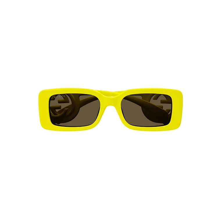 Żółto-pomarańczowe Okulary Przeciwsłoneczne dla Kobiet Gucci