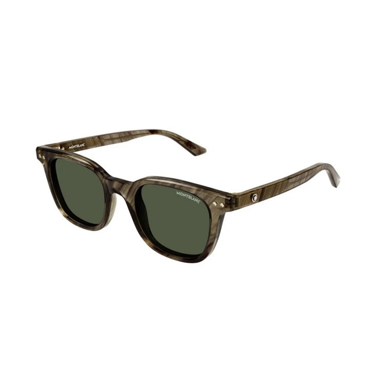 Brązowe Zielone Okulary przeciwsłoneczne Mb0320S Montblanc