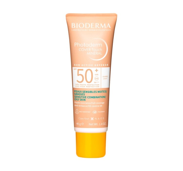 Bioderma Cover Touch Mineral kryjący fluid mineralny z filtrem SPF50+ Light 40g