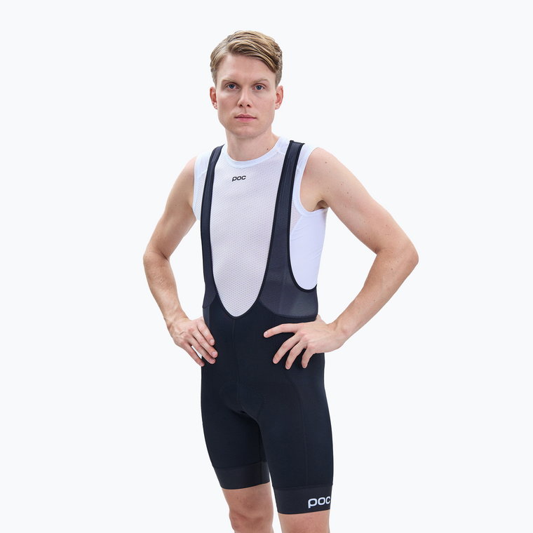 Spodenki rowerowe męskie POC Pure VPDs Bib Shorts uranium black/uranium black