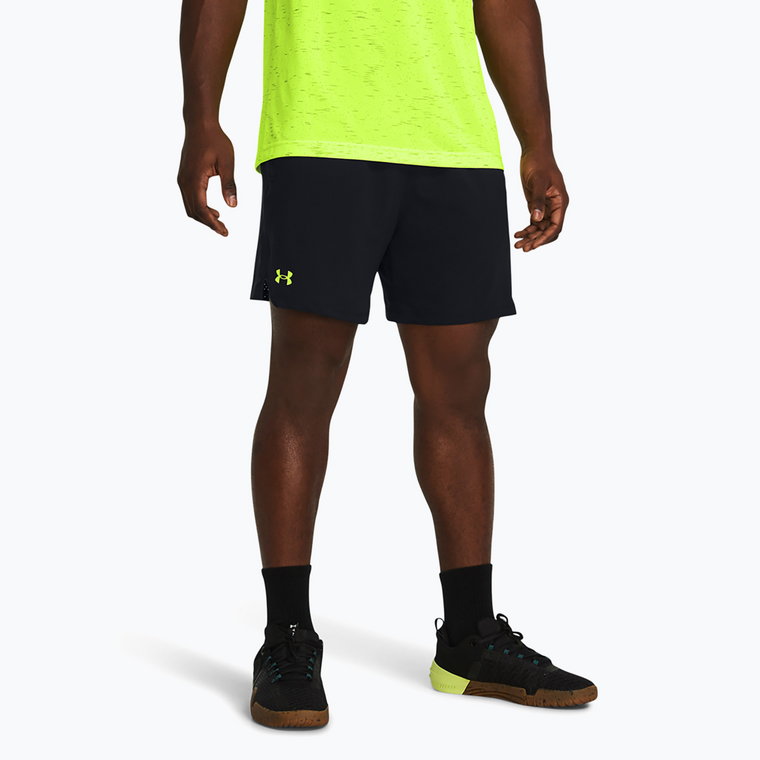 Spodenki treningowe męskie Under Armour Ua Vanish Woven 6in black/high vis yellow | WYSYŁKA W 24H | 30 DNI NA ZWROT