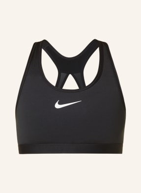 Nike Biustonosz Sportowy Swoosh Z Siateczką schwarz