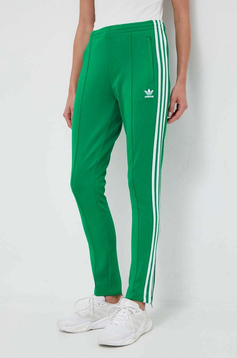 adidas Originals spodnie dresowe Adicolor Classics SST kolor zielony z aplikacją IK6601