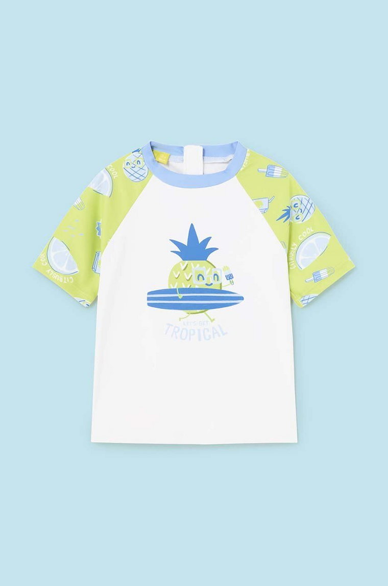 Mayoral t-shirt kąpielowy niemowlęcy kolor zielony