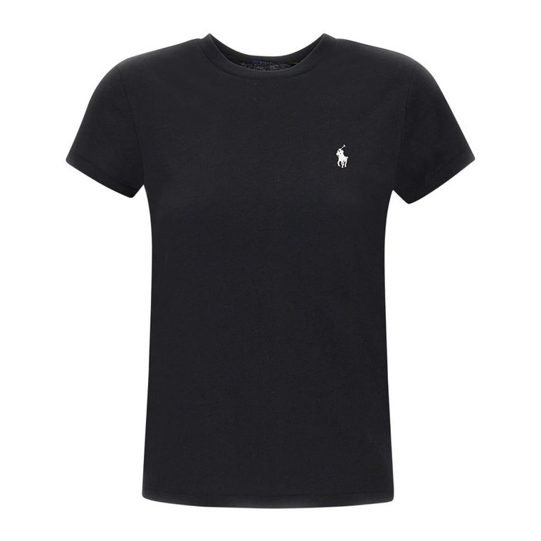 Czarna Polo T-shirt z Ikonicznym Logo dla Kobiet Ralph Lauren