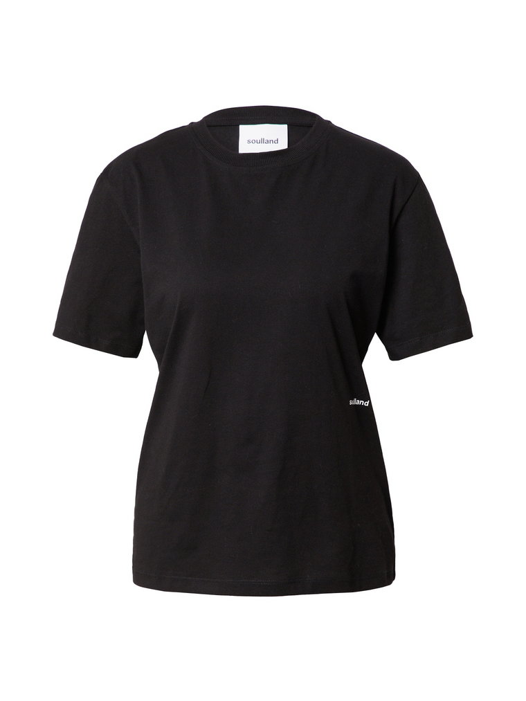Soulland Koszulka 'Cea'  czarny / biały