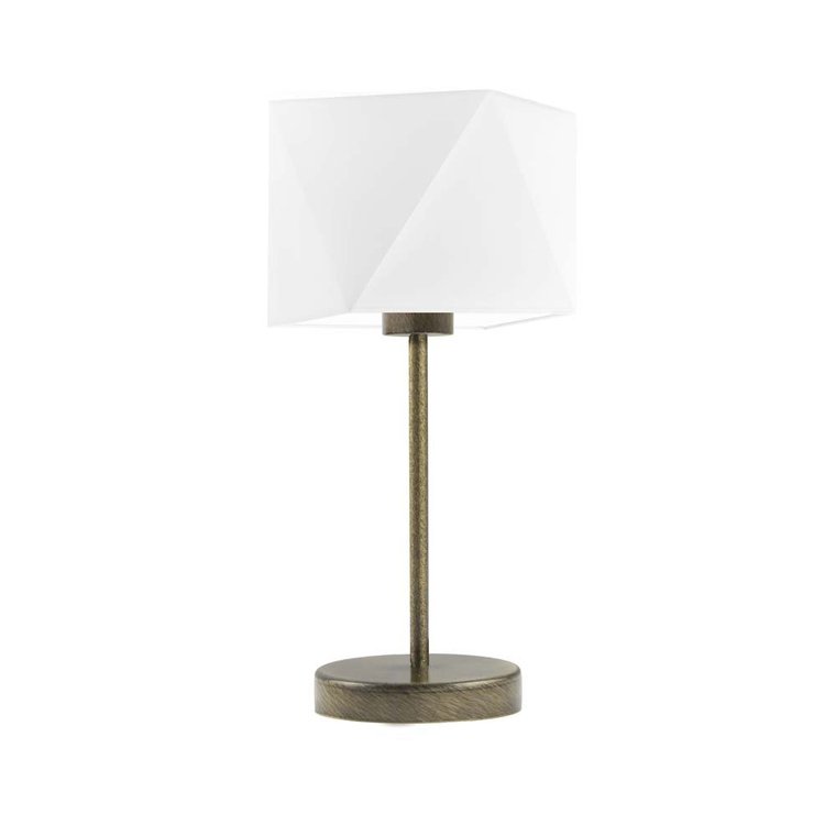 Lampka nocna LYSNE Wuhu, 60 W, E27, biała/złota, 43x23 cm