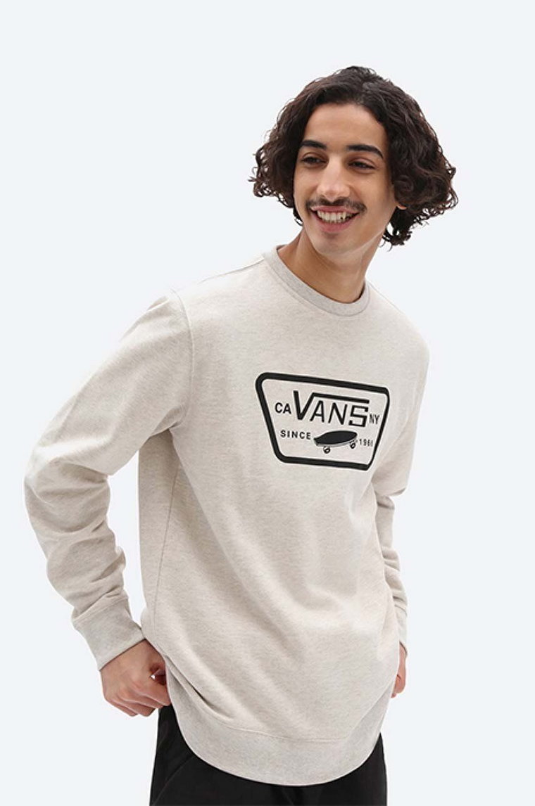 Vans bluza Full Patch Crew męska kolor szary z nadrukiem VN0A45CIOHC-SZARY