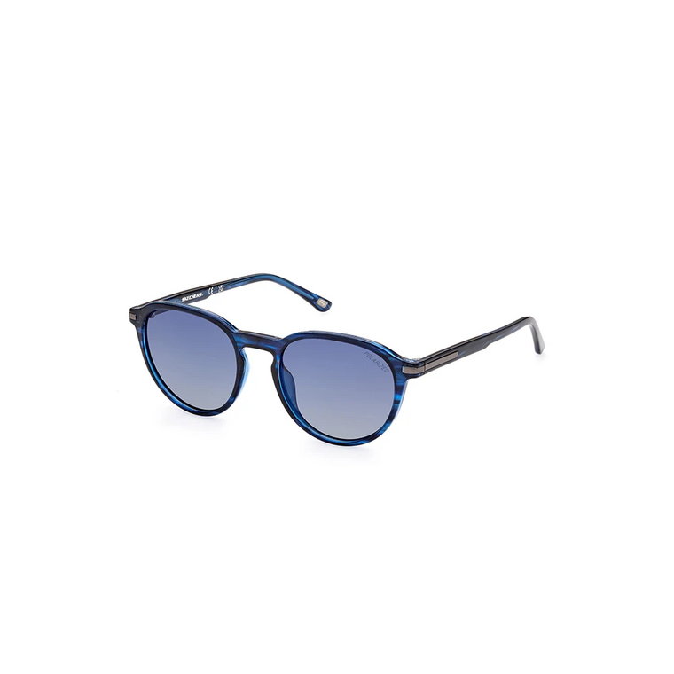Niebieskie Błysk Polaryzowane Okulary Skechers