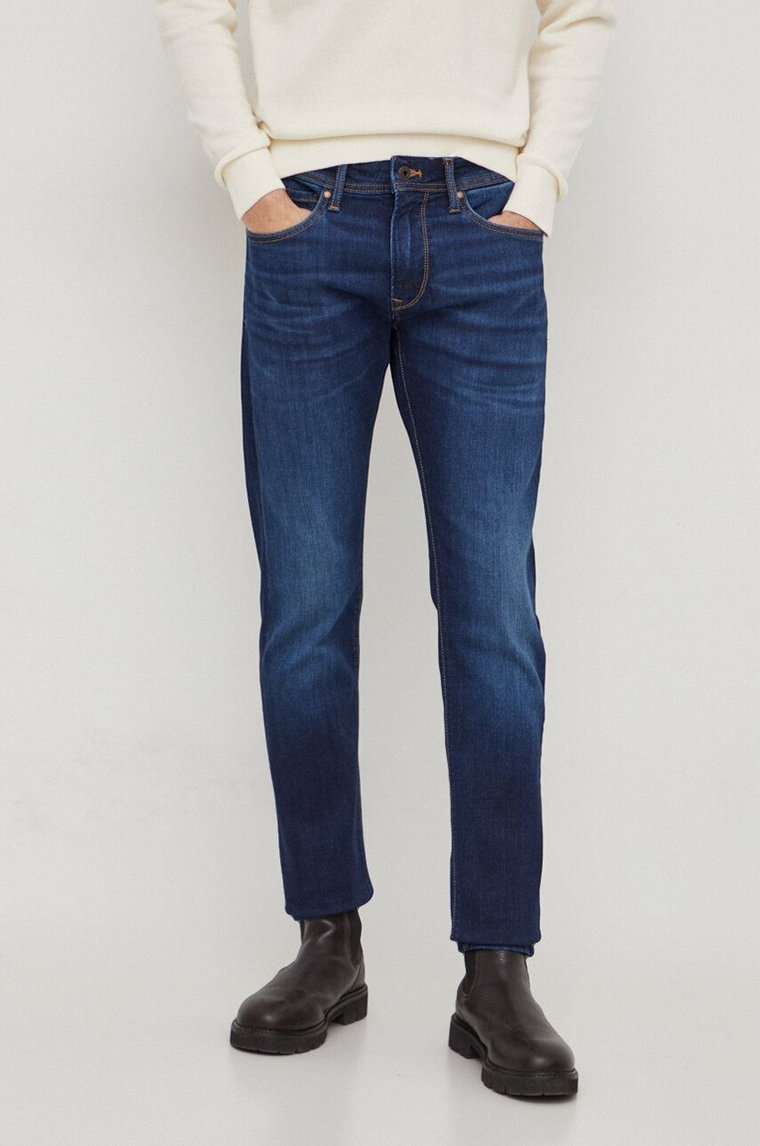 Pepe Jeans jeansy TAPERED JEANS męskie kolor granatowy PM207390CT3