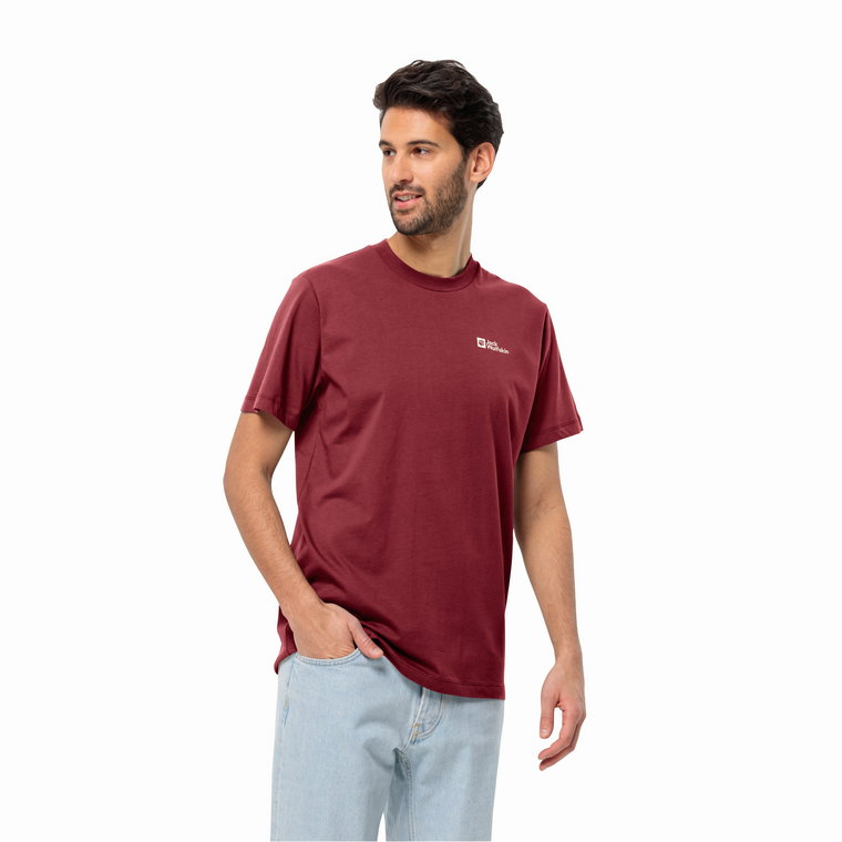 Męska koszulka Jack Wolfskin ESSENTIAL T M deep ruby - S