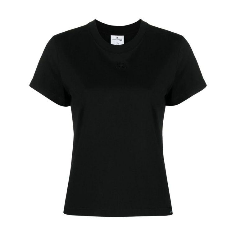 Czarne T-shirty i Pola Courrèges