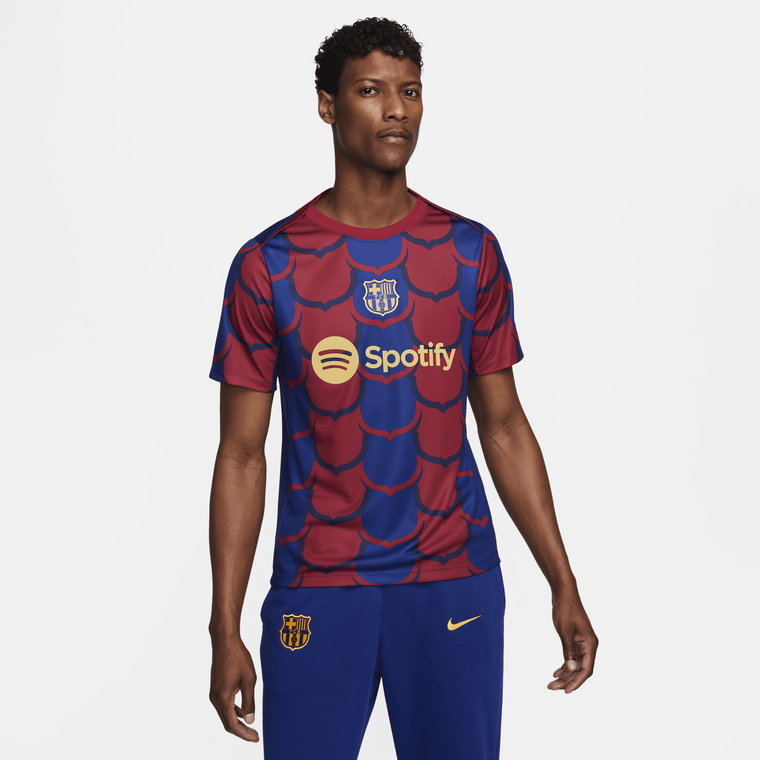 Męska przedmeczowa koszulka piłkarska Nike Dri-FIT FC Barcelona Academy Pro SE - Niebieski