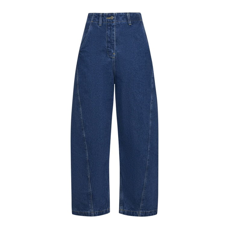 Indigo Blue Denim Wide Leg Jeans Studio Nicholson