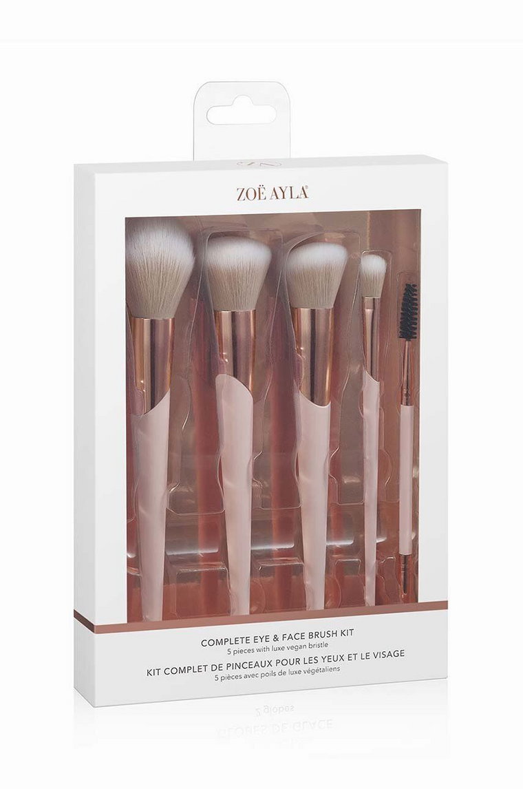 Zoë Ayla zestaw pędzli do makijażu Complete Eye & Face Brush Kit 5-pack