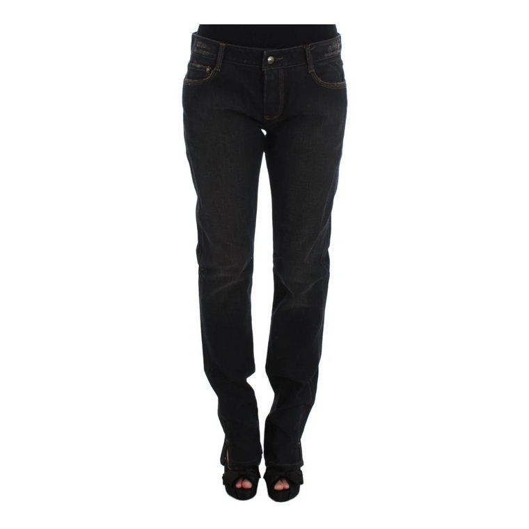 Klasyczne Niebieskie Slim-Fit Boyfriend Jeans Ermanno Scervino