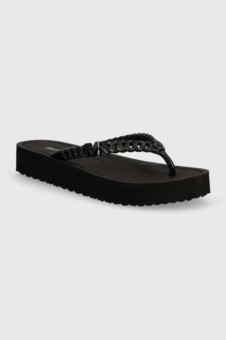 MICHAEL Michael Kors japonki Zaza Flip Flop damskie kolor czarny na platformie 40S4ZAFA1B