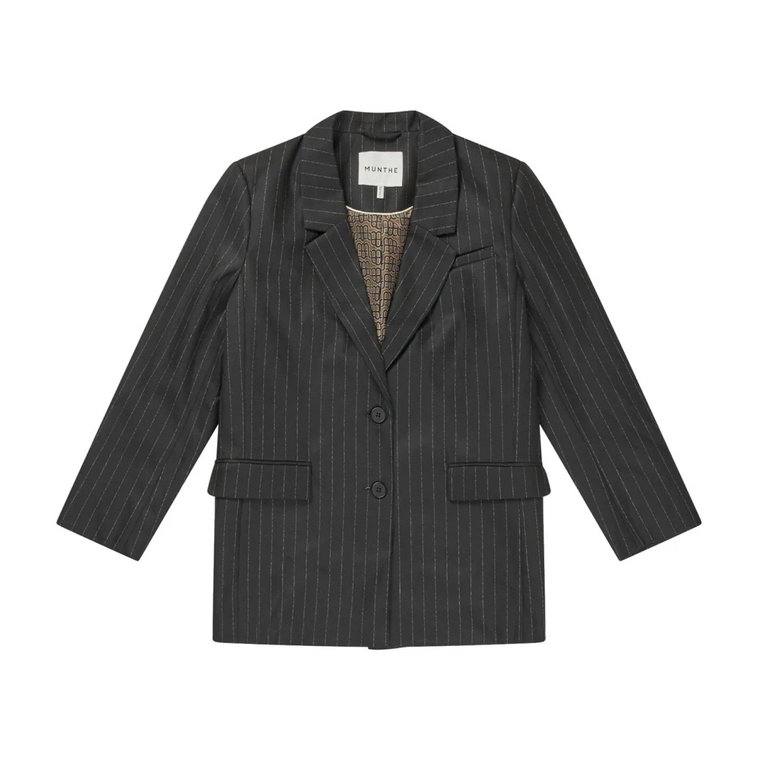 Pinstripe Blazer z Klapami Munthe